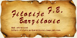 Filotije Barzilović vizit kartica
